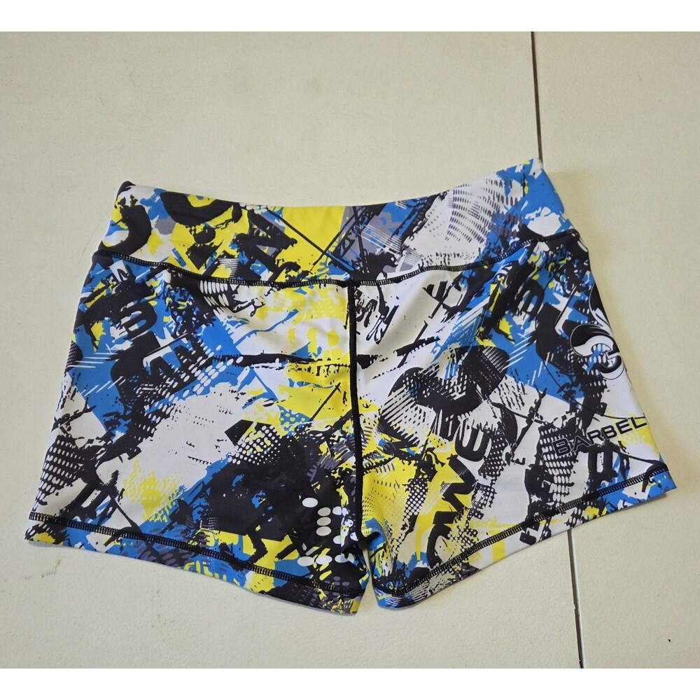Barbell Voodoo Womens XL Booty Shorts Graffiti Print Athletic Workout Shorties
